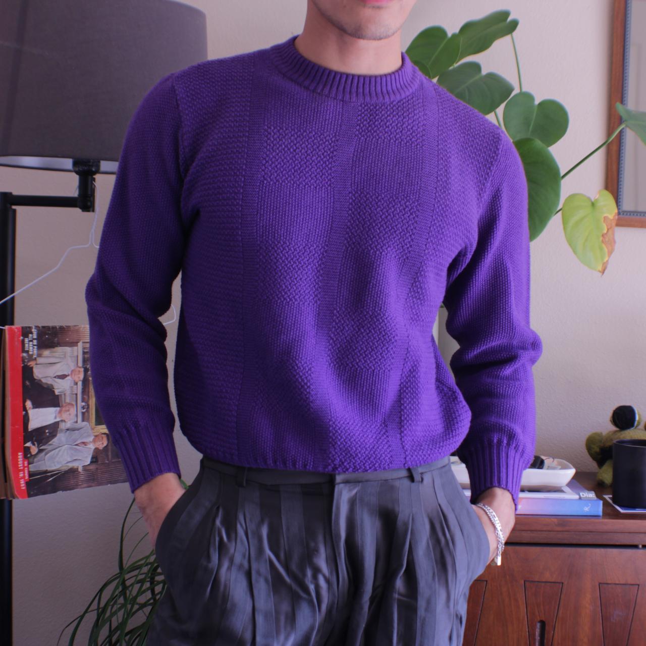 Purple Yves Saint Laurent Sweater. Made in France. | Depop