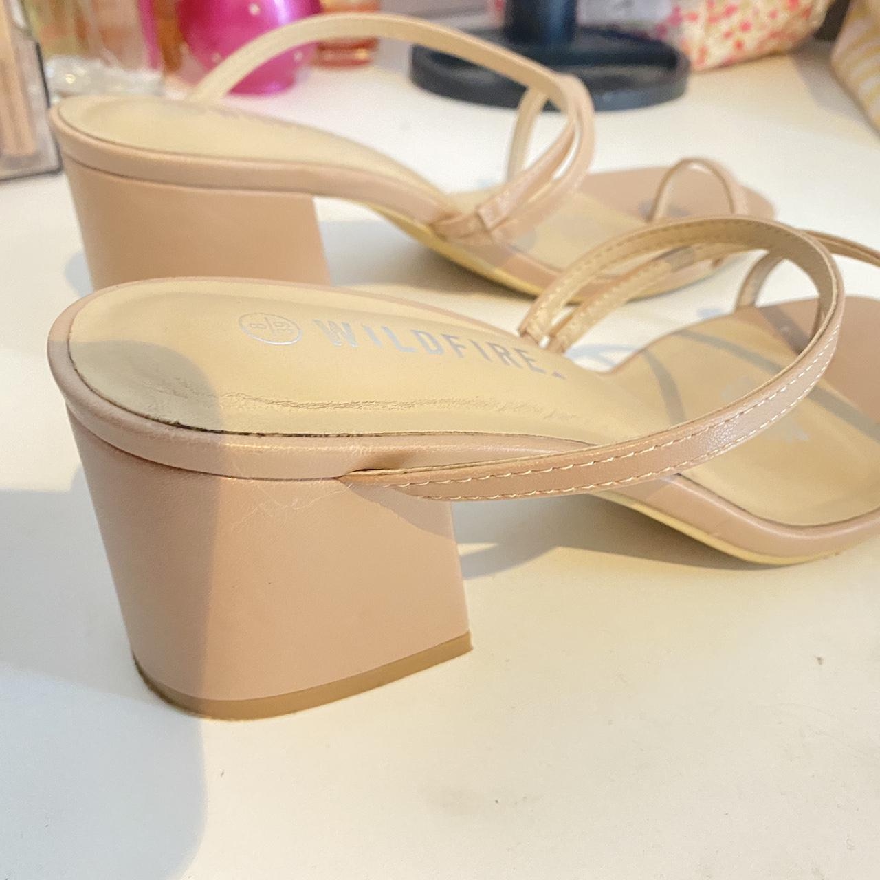 Wildfire beige heels heel size 7 super comfy warn... - Depop