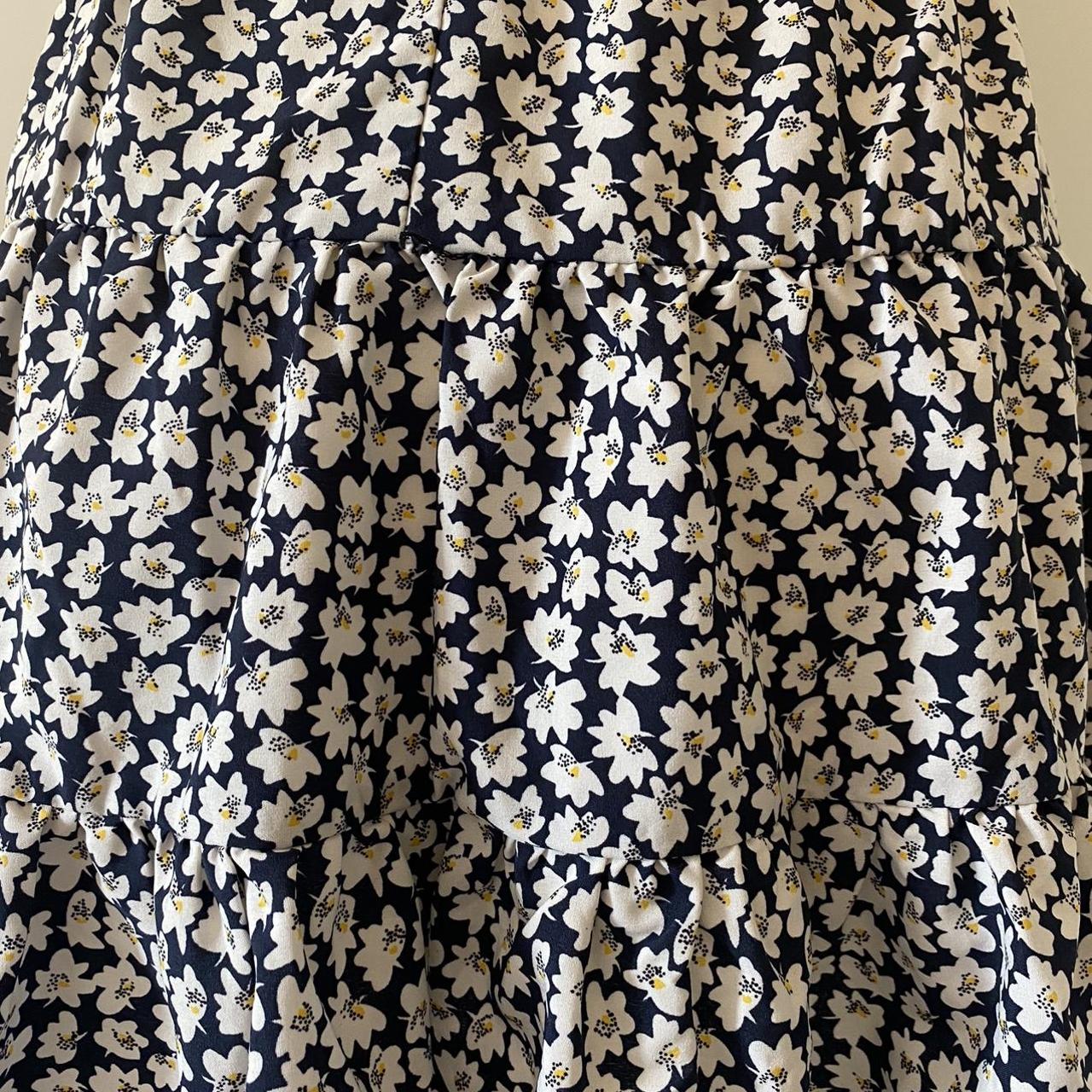 Ditsy floral navy summer skirt. Size... - Depop