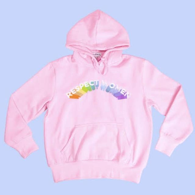 Pink respect women hoodie on sale