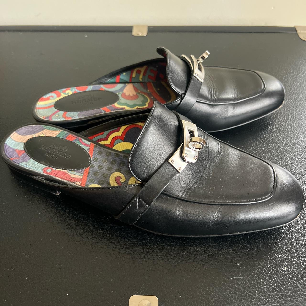 Vintage black Hermés Oz Mule - excellent condition... - Depop