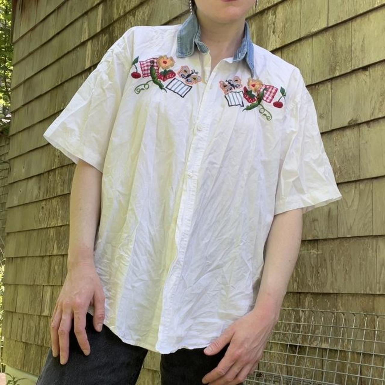 Vintage 90s tee novelty graphic button down shirt....