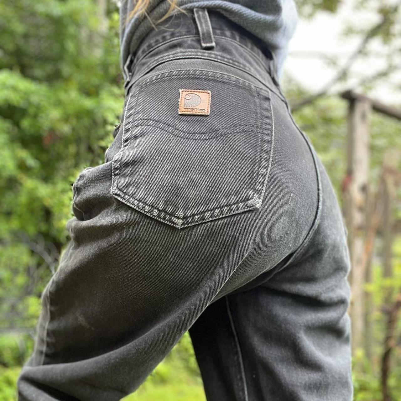 Carhartt 90s vintage black jeans. Size 35”x34” a - Depop