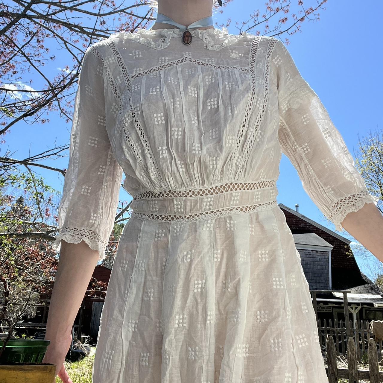 Antique Edwardian lawn dress. Elegant Etherial. Depop