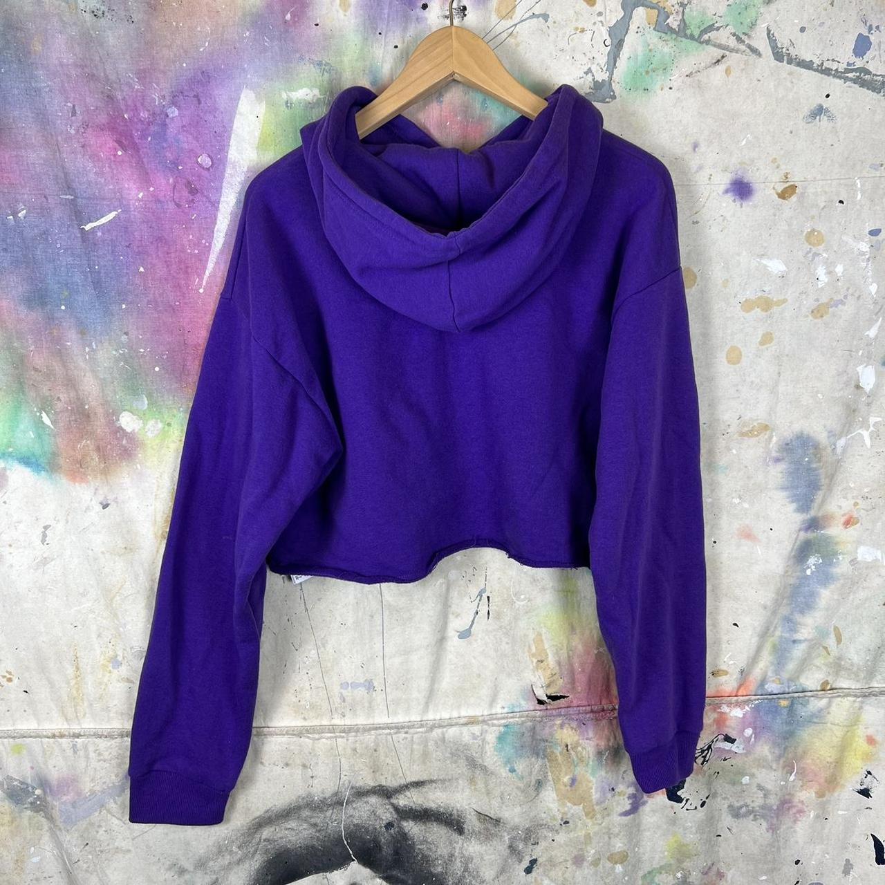 Alo cropped lavender bae hoodie in medium - Depop