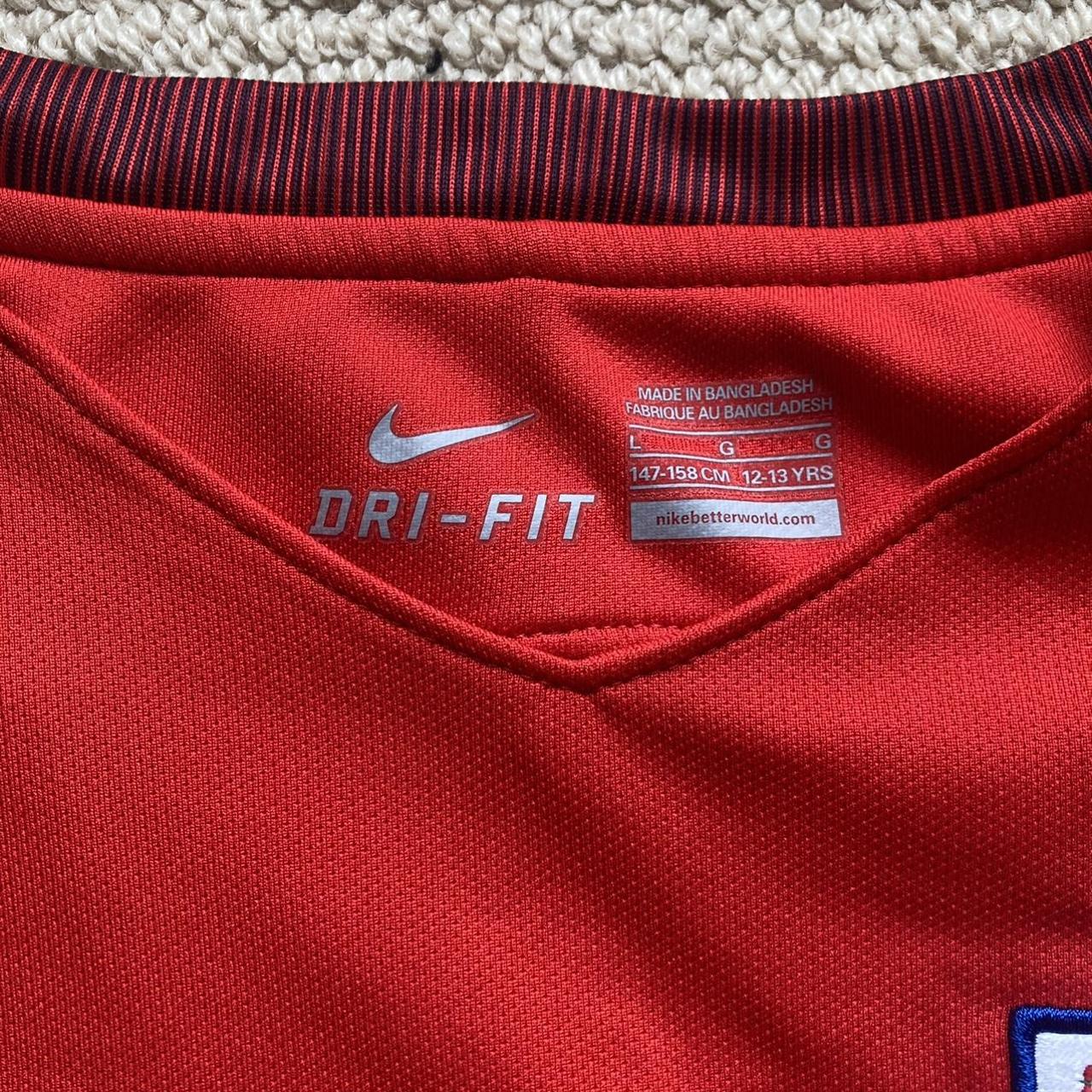 Nike Red and Blue T-shirt | Depop