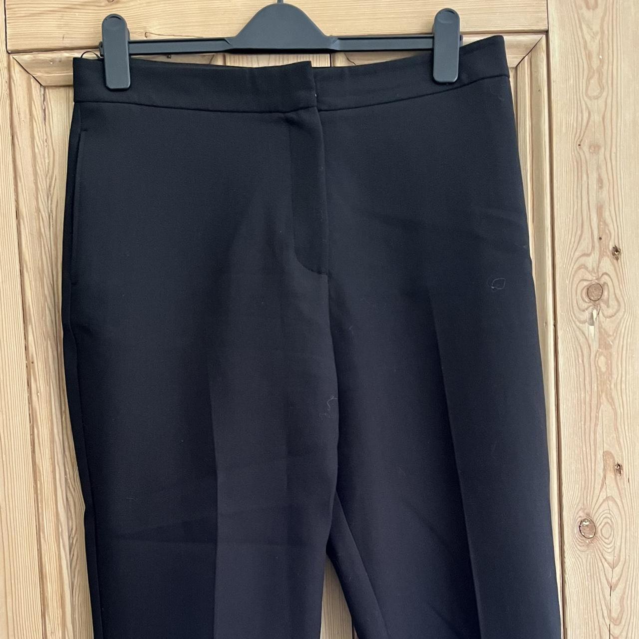 Straight leg black trousers M&S Size 14 Great... - Depop