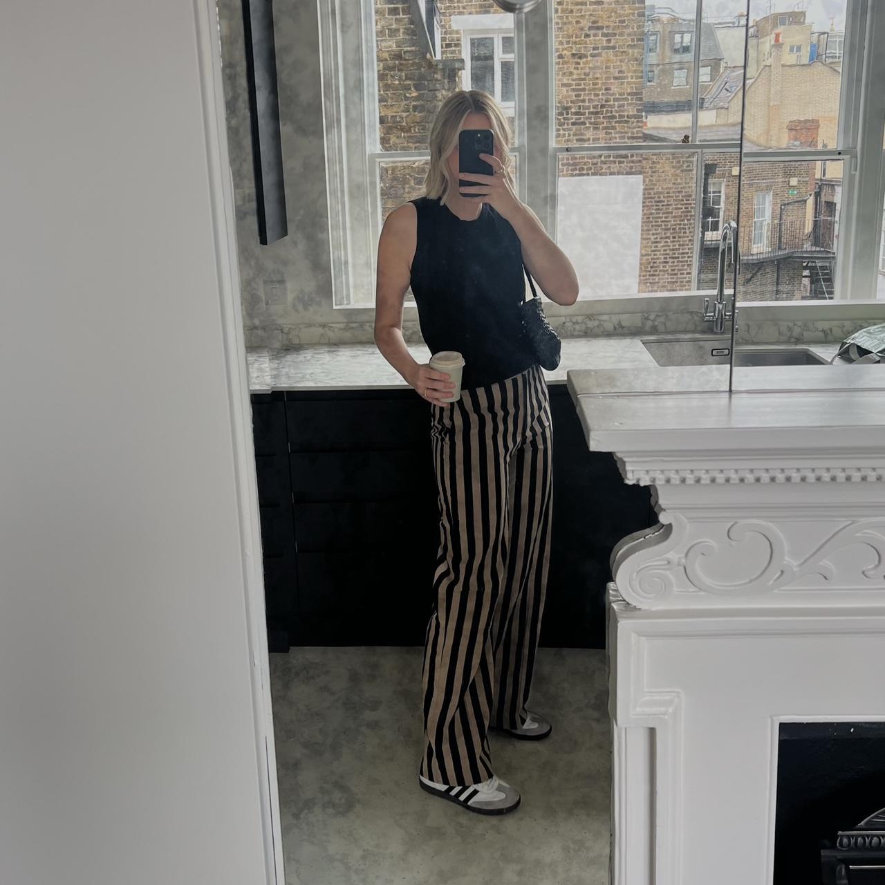 Zara Striped Trousers With Laces — UFO No More