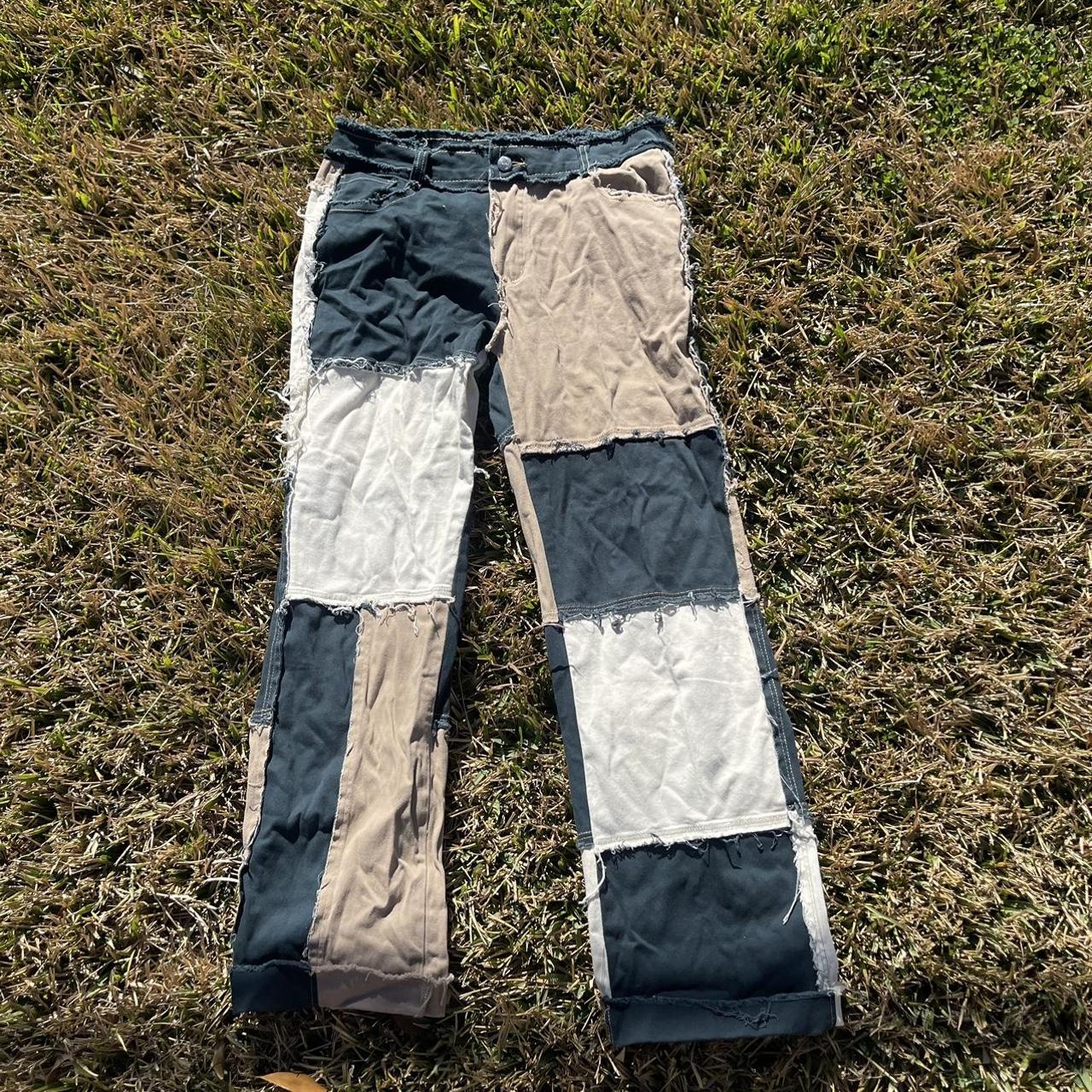 ZAFUL Women's Green and Brown Trousers (2)