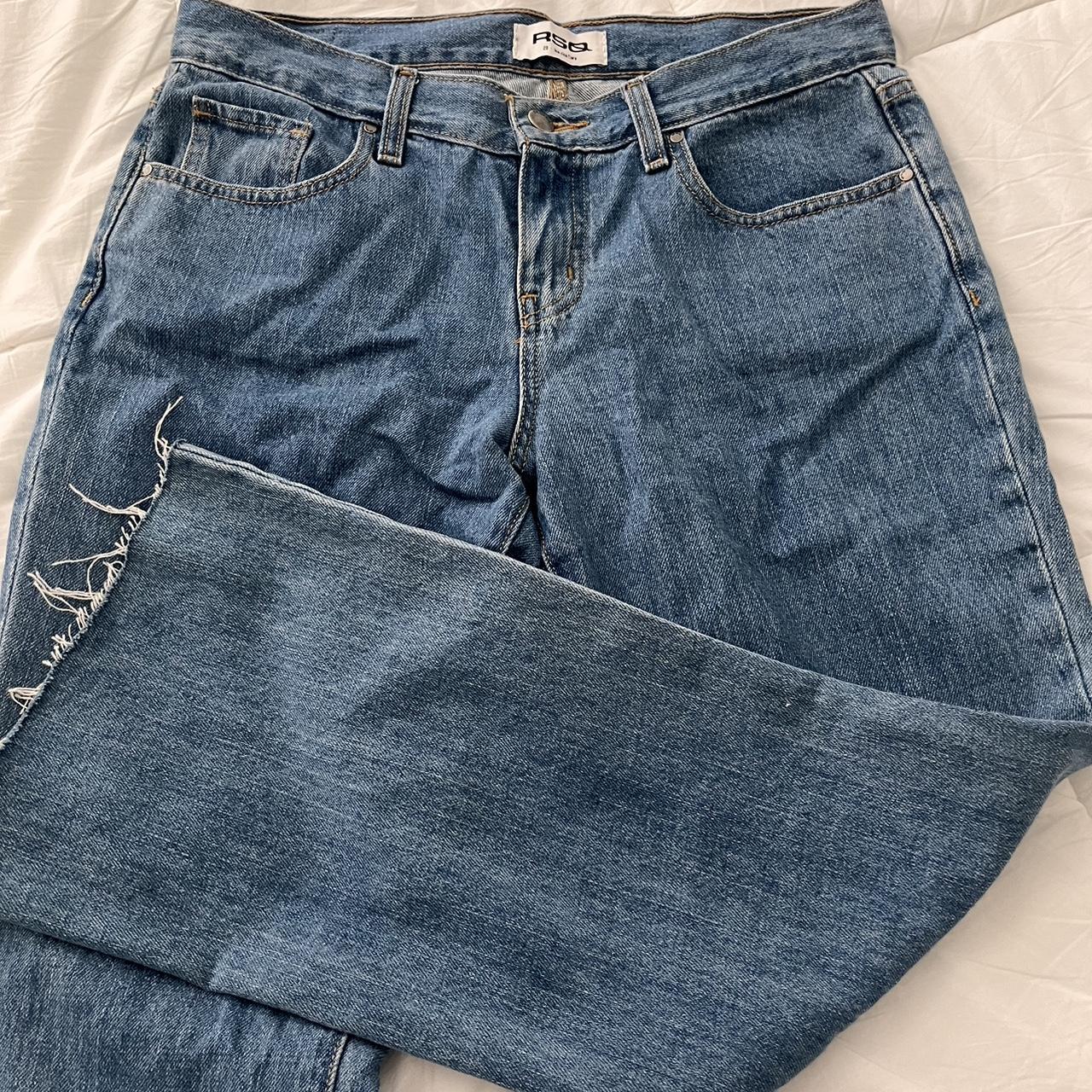 rsq/tilly’s low rise flare •i am 4’11 and cut these... - Depop