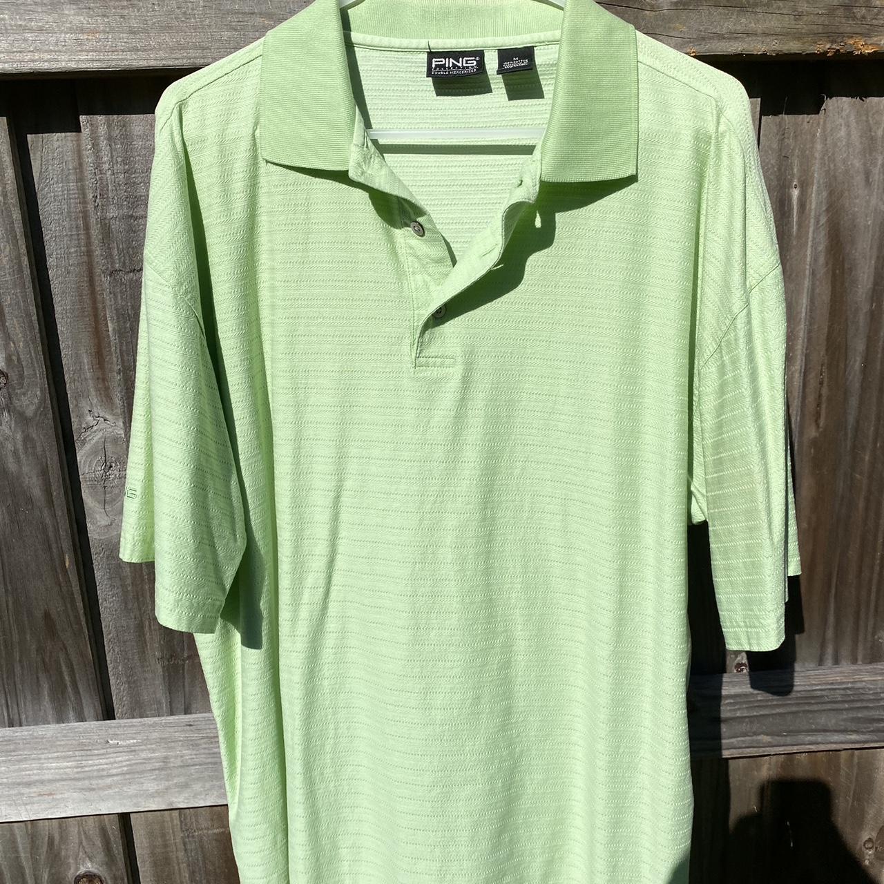 Men's Green and White Poloshirts Depop