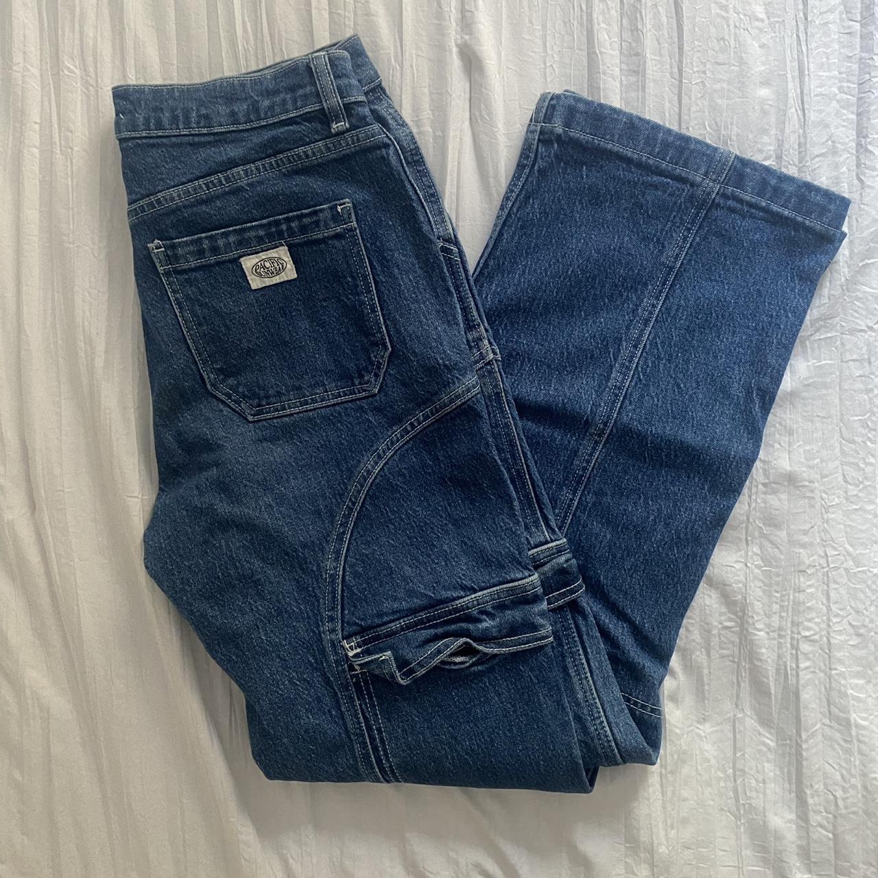 PacSun Women's Cargo Jeans Blue/Navy 26 – Dark blue denim