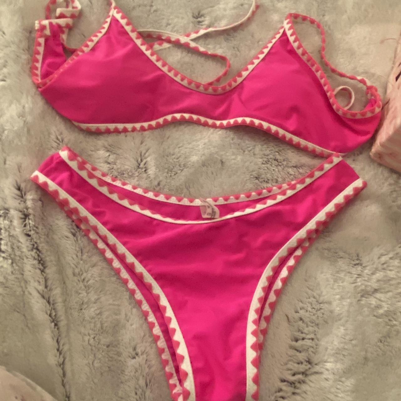 Women's Pink Bikinisandtankinisets Depop