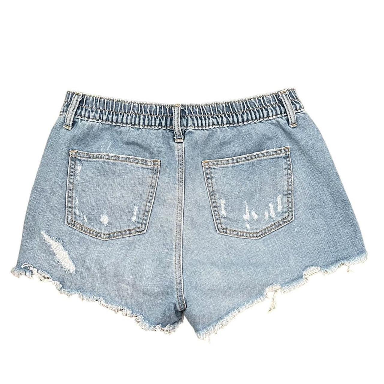 aerie american eagle denim jean shorts, size medium.... - Depop