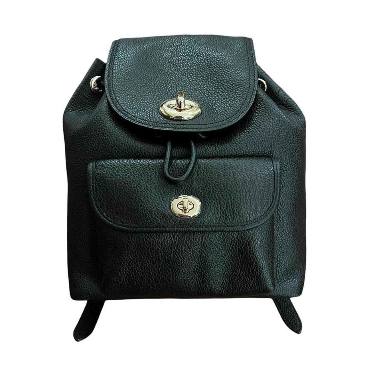 Coach black mini backpack best sale