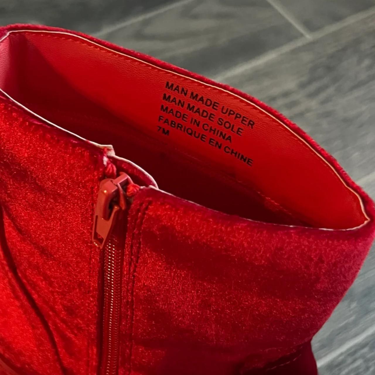 rurumu: mix ribbon boots red - boys in the band