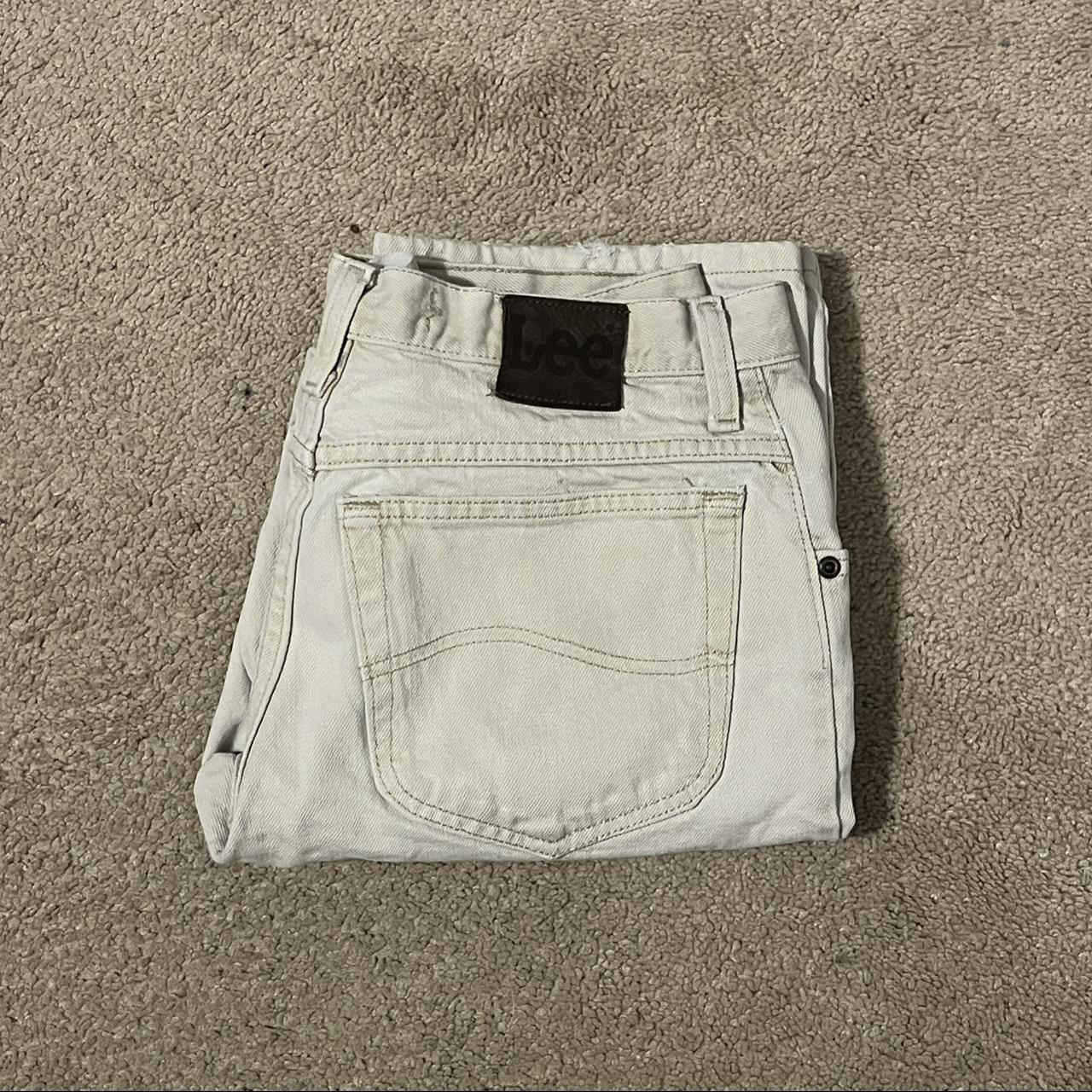 womens white lee jeans
