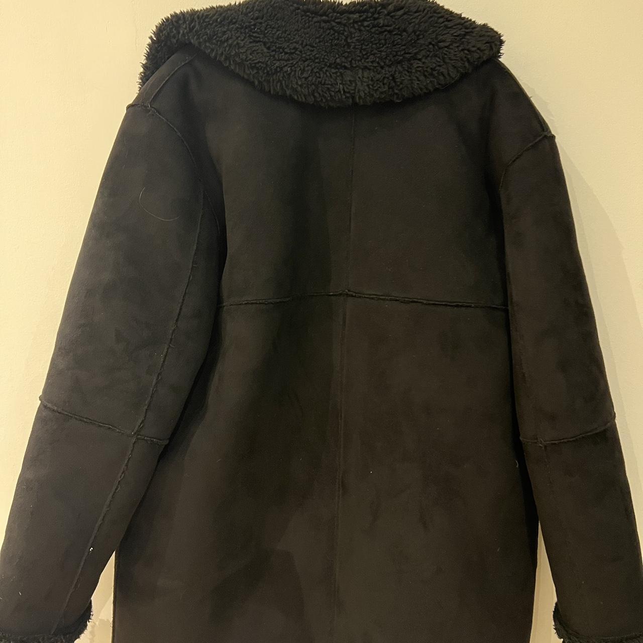 Aritzia Wilfred Free Black Sheepskin coat Size XS... - Depop