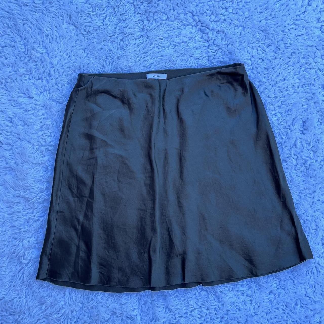 Vince satin mini skirt Size large Like new... Depop
