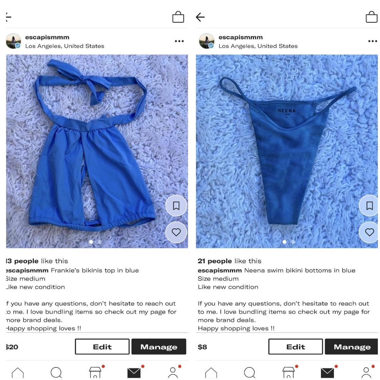Frankies Bikinis Women's Top Depop