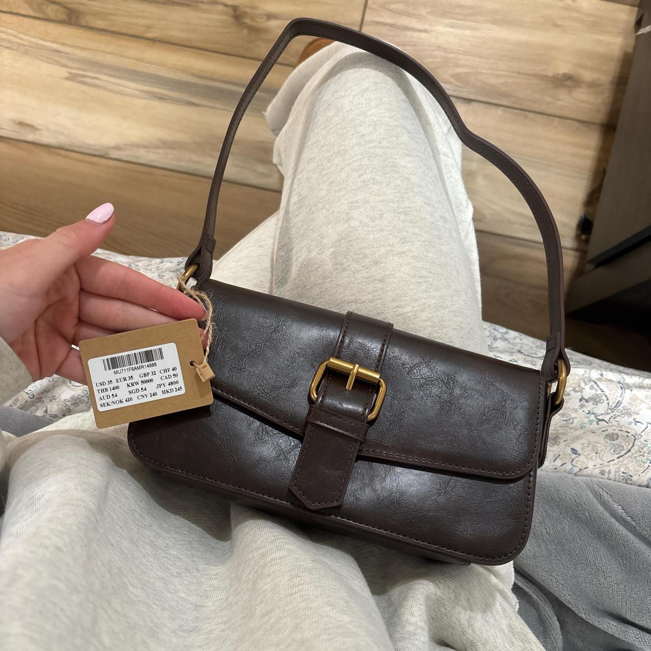 Brandy Melville Mini Backpack ~Croc Faux Leather~ 6... | Depop