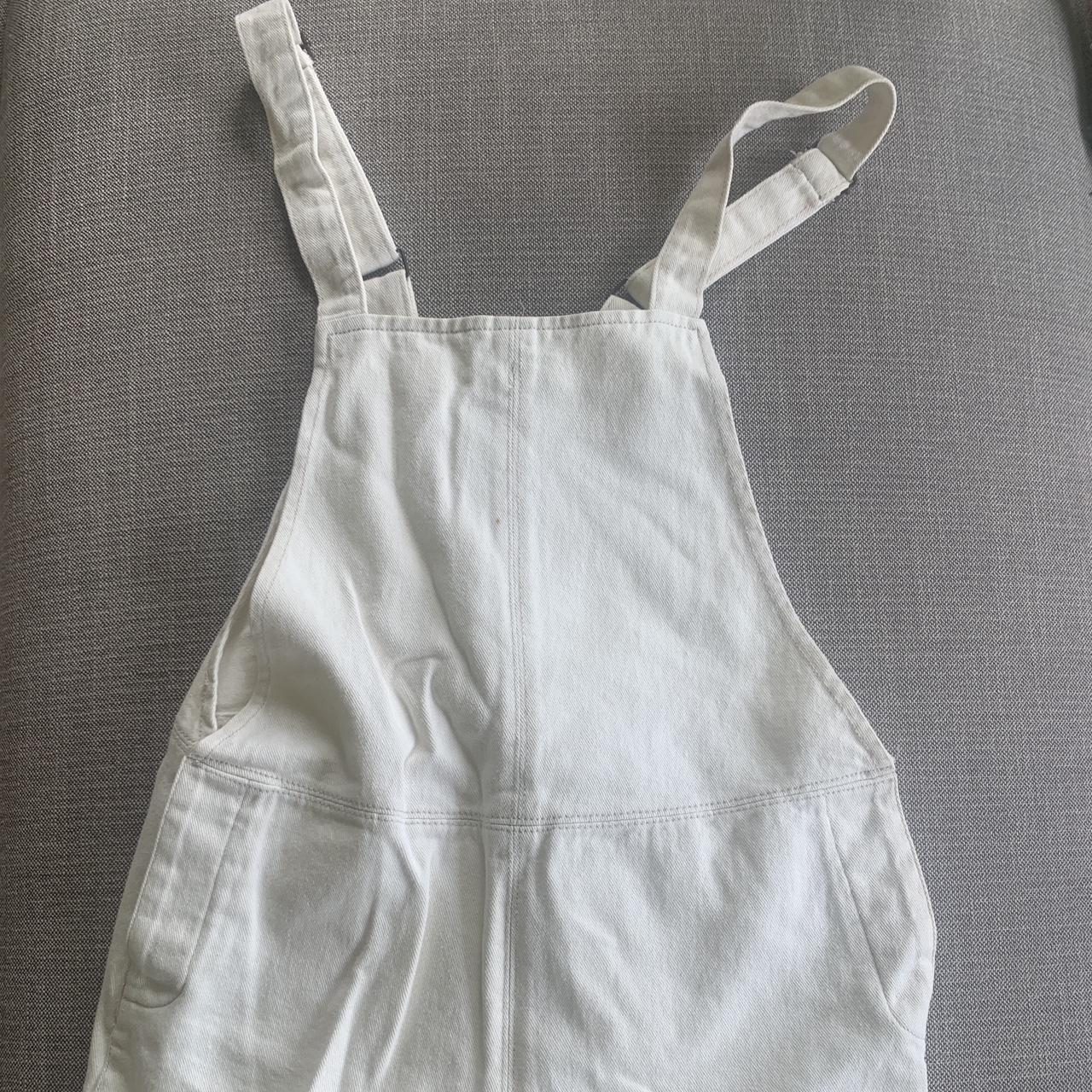 Thrills cream denim overalls size 10 ⭐️ buttons up on... - Depop