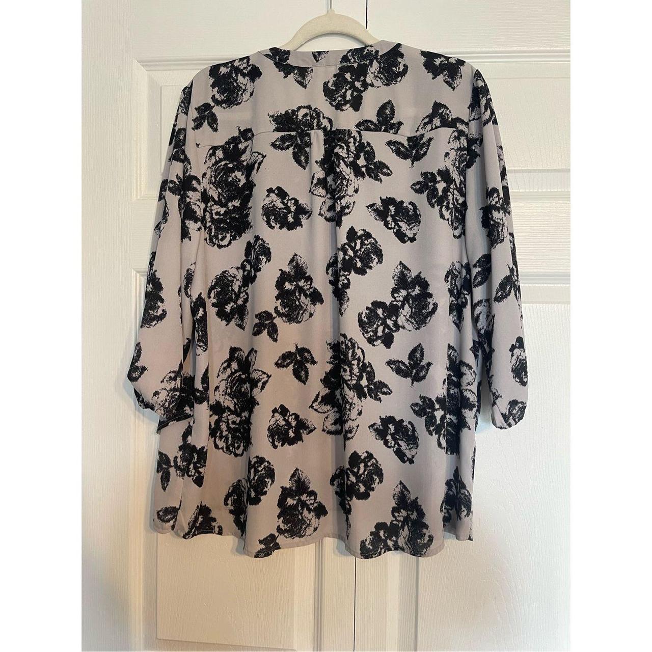 Maurices Women's Black and Grey Blouse | Depop