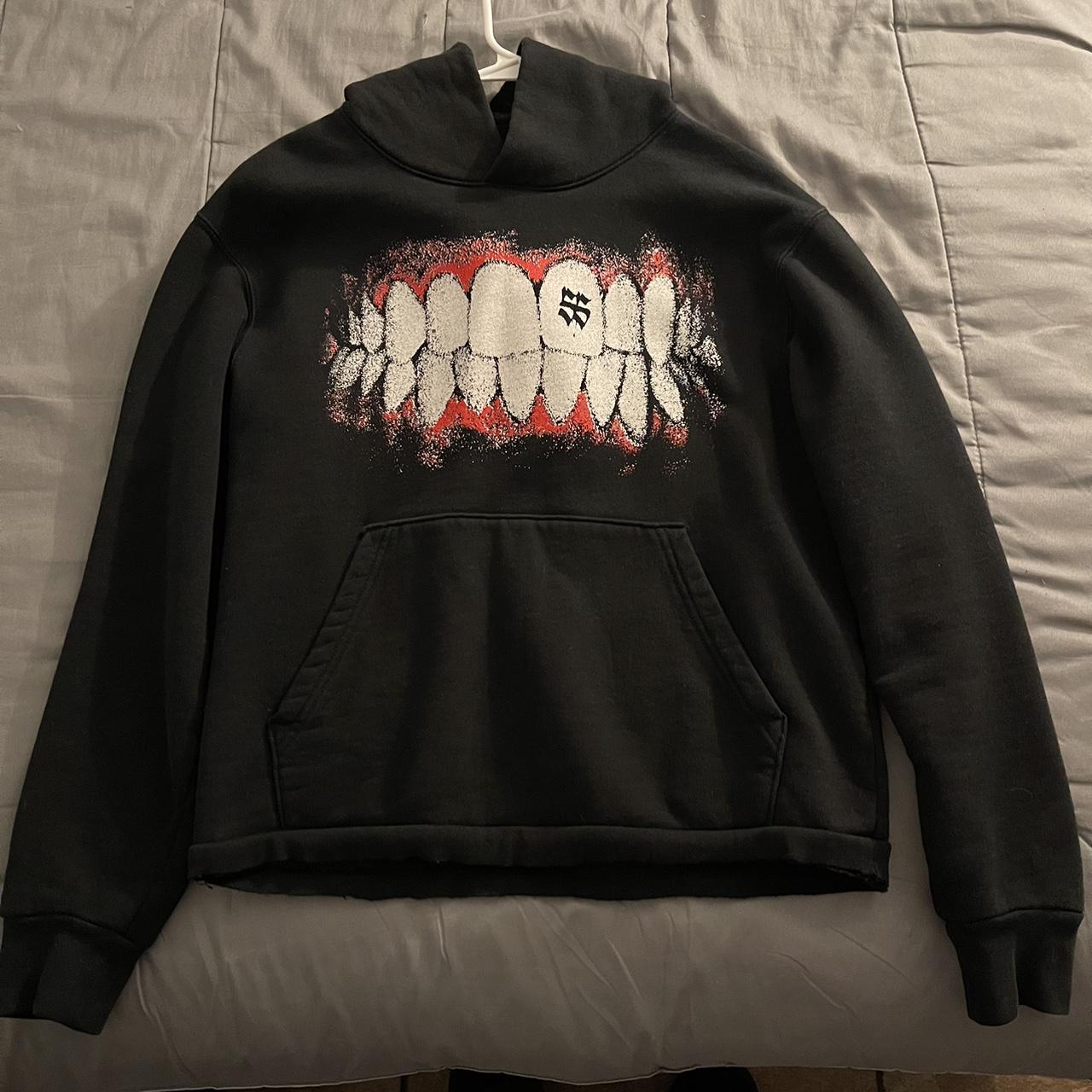 By Far Men's Black and Red Hoodie