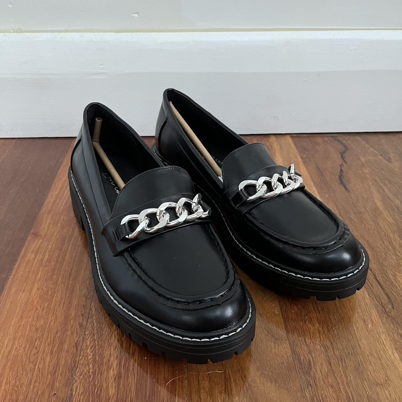 ASOS New Look Black Loafer with chain detail. Size... - Depop