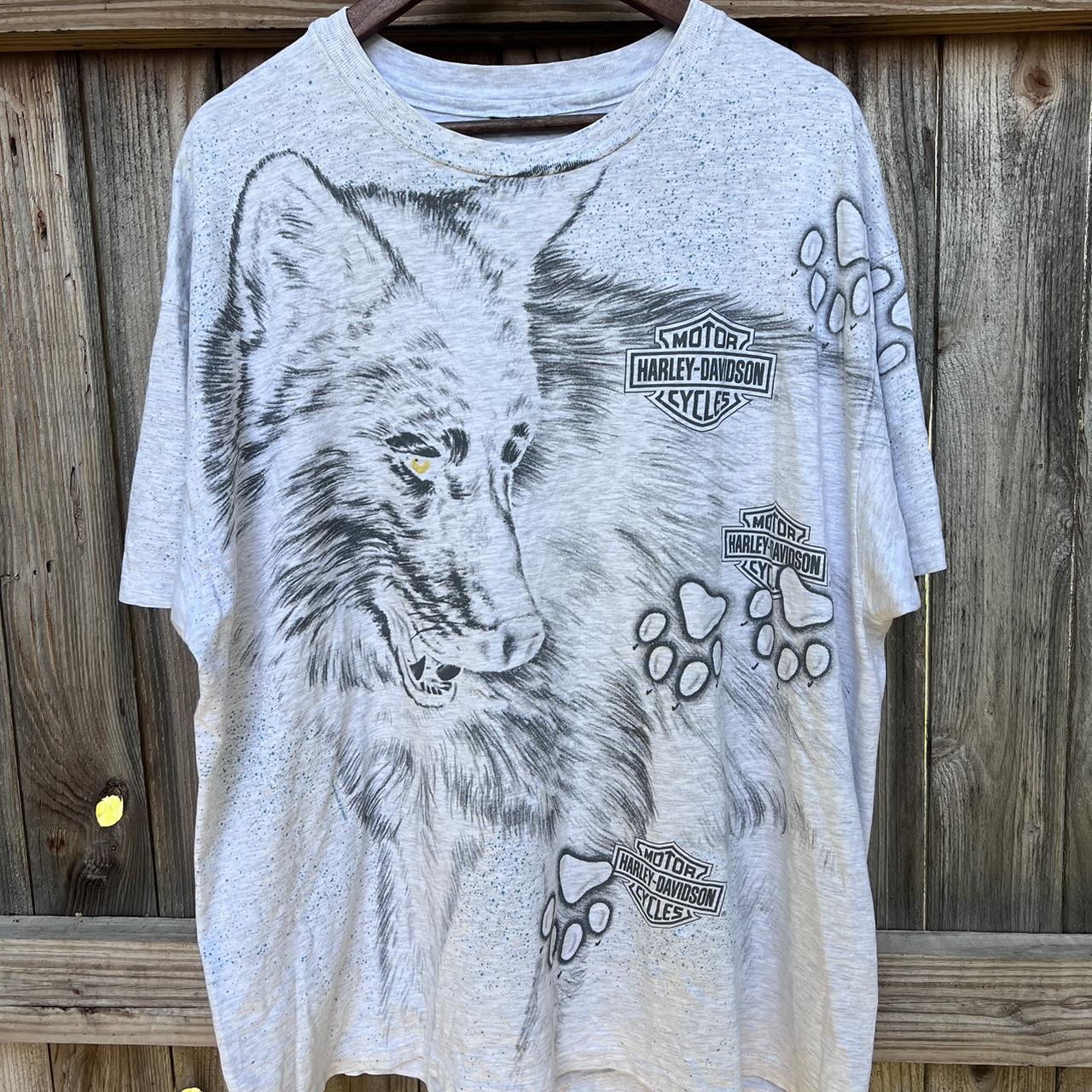 harley davidson wolf shirt