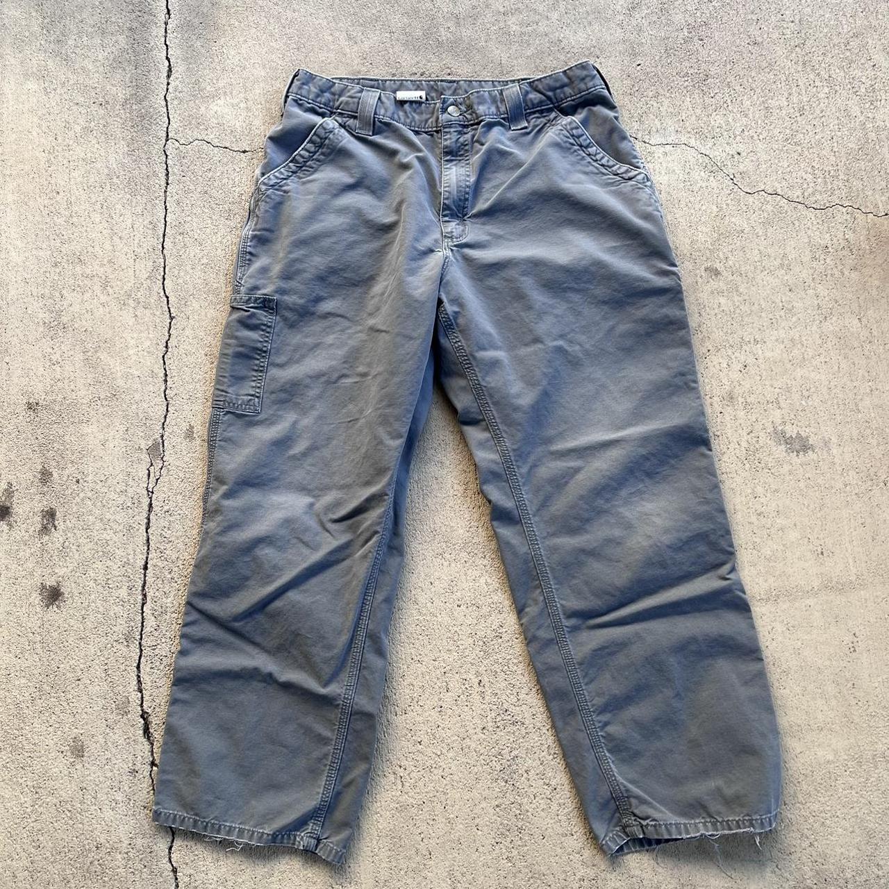 Vintage carhartt workwear pants 36 x 30 Nice fade... - Depop