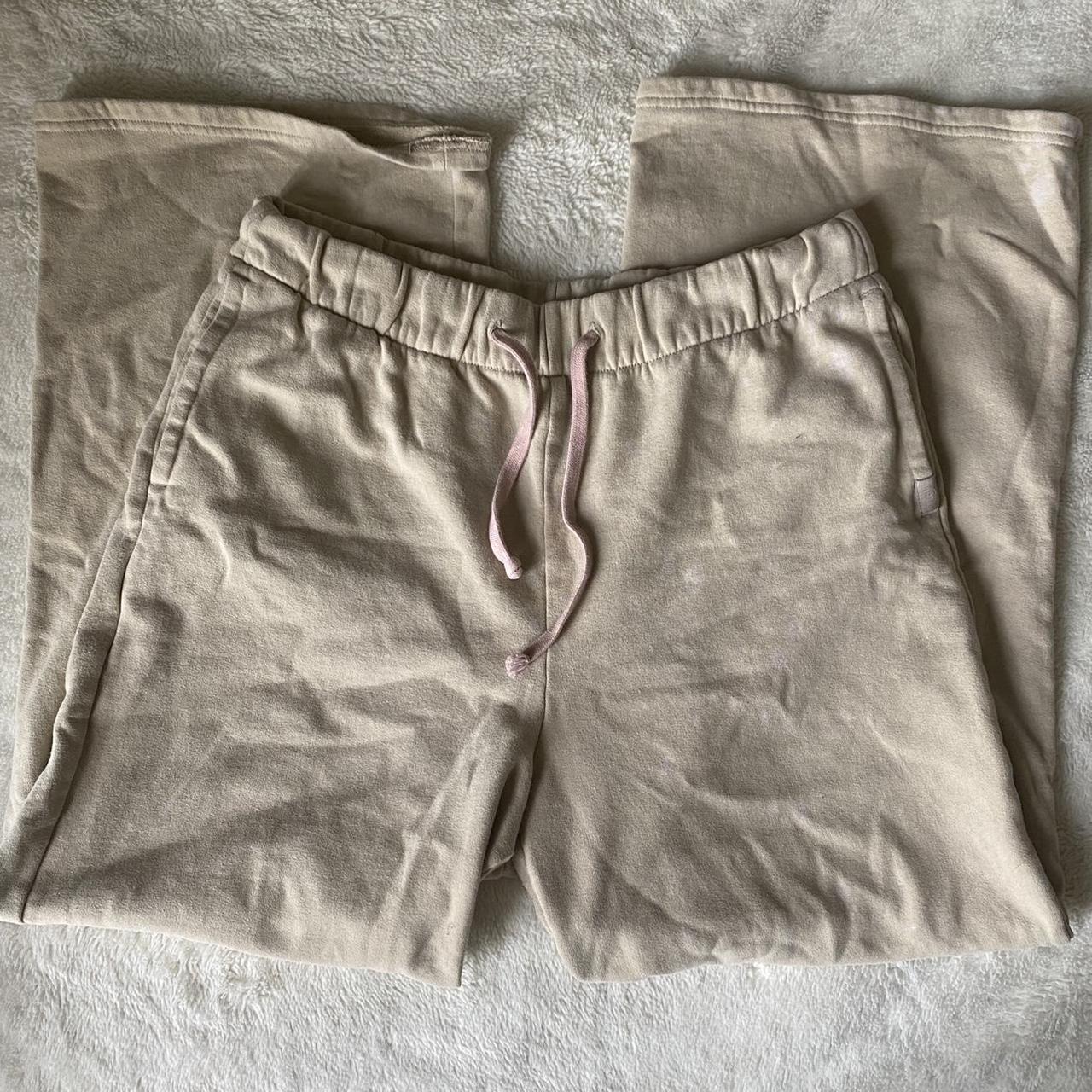 Gilly hicks beige flare sweatpants Size large Depop