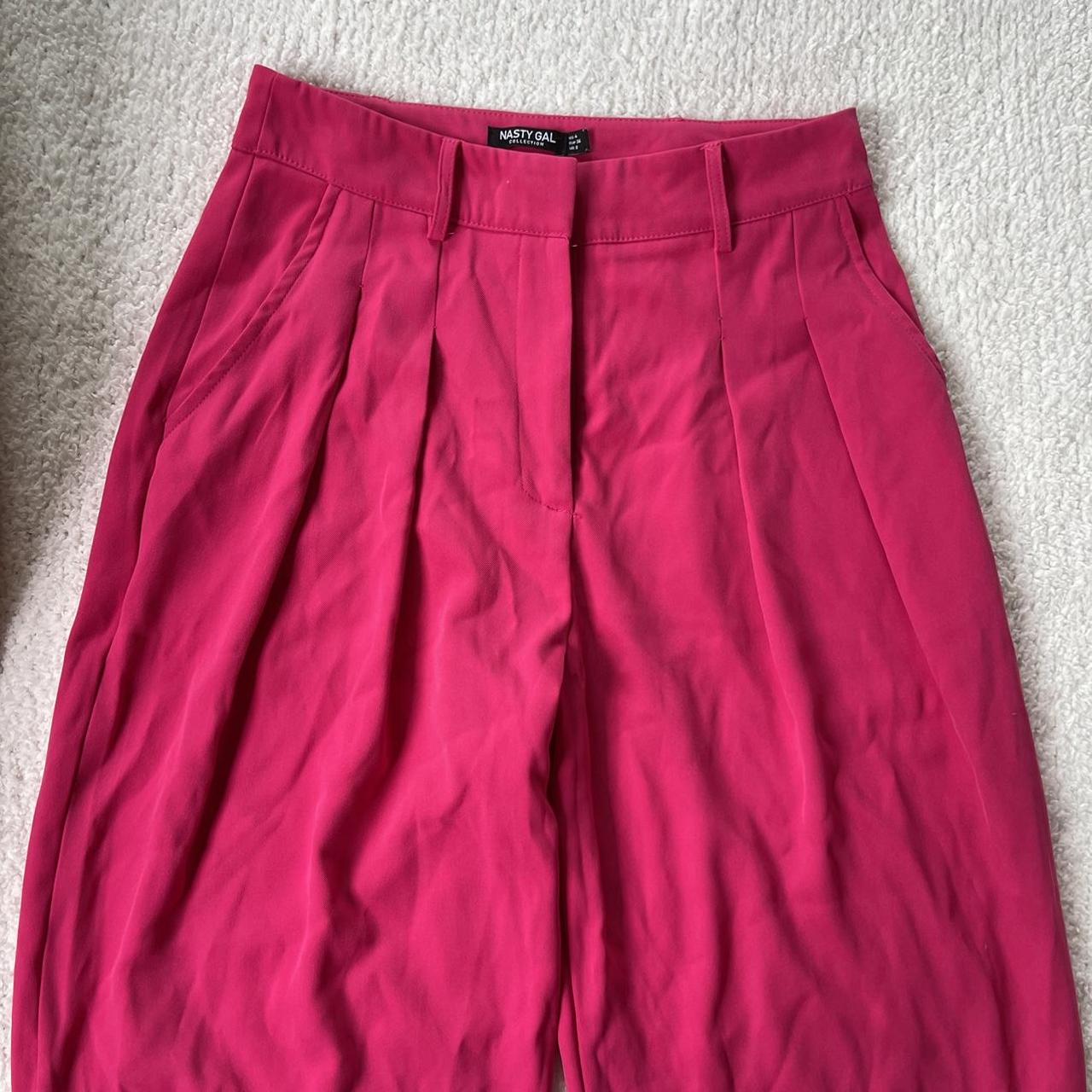 Nasty Gal Women's Pink Trousers | Depop