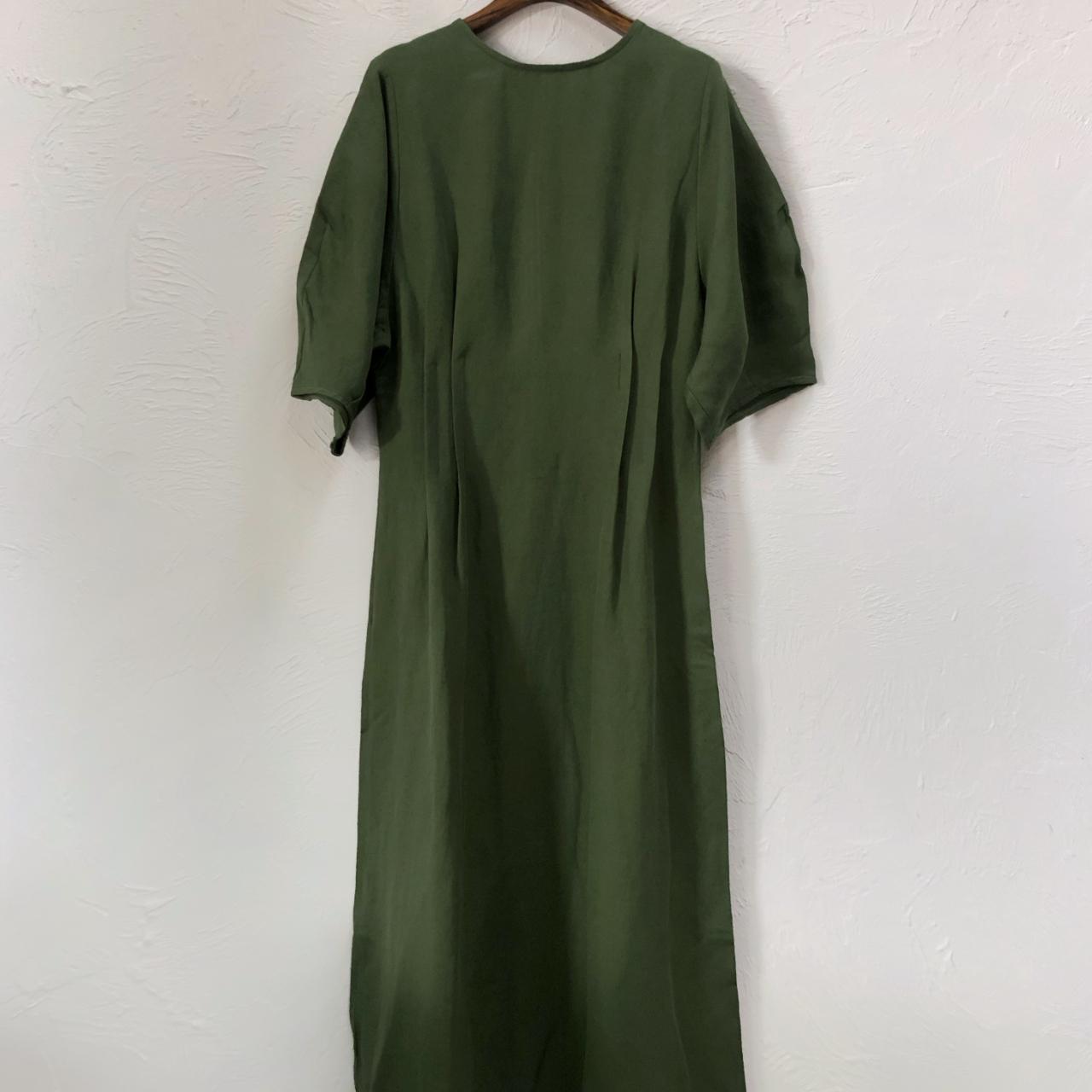 Olive Clothing Eliza Bell Sleeve Dress, Khaki Worn... - Depop