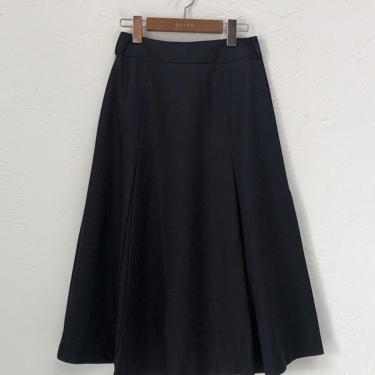 Olive Clothing Lizzi Belted Mid Skirt, Navy Size S,... - Depop