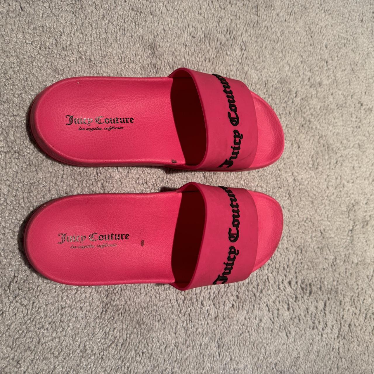 Hot pink Juicy Couture slides size 10 - Depop