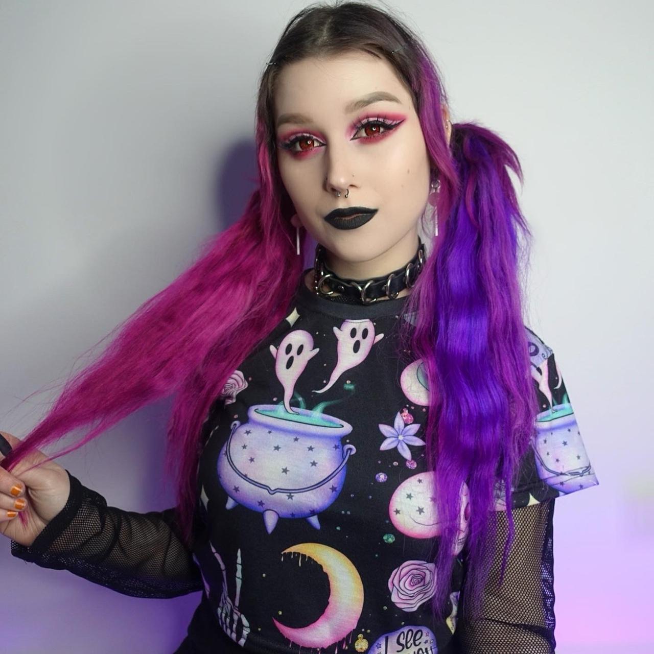 Pastel goth witchy top - Depop