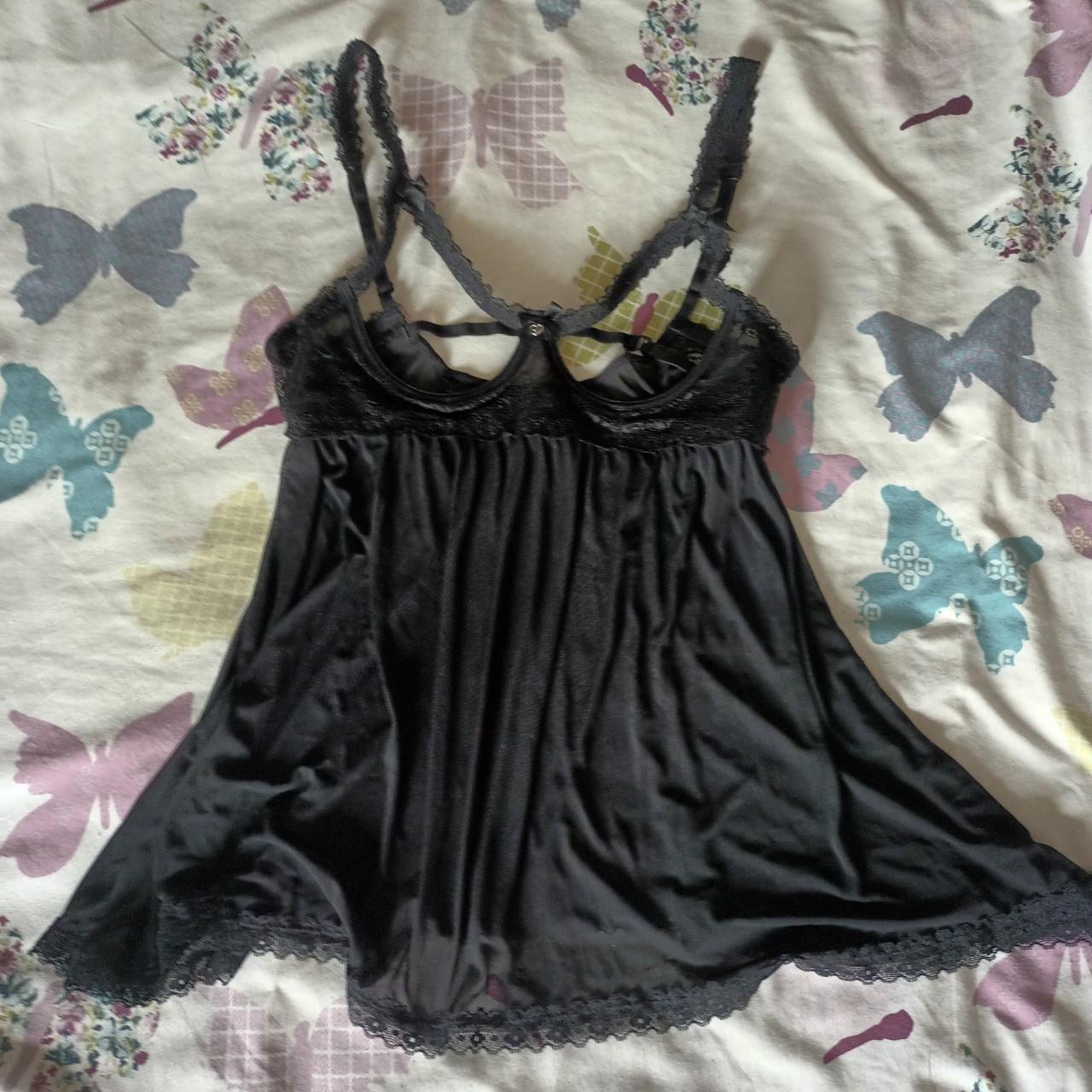 LoveHoney black mesh mini babydoll size small. This... - Depop