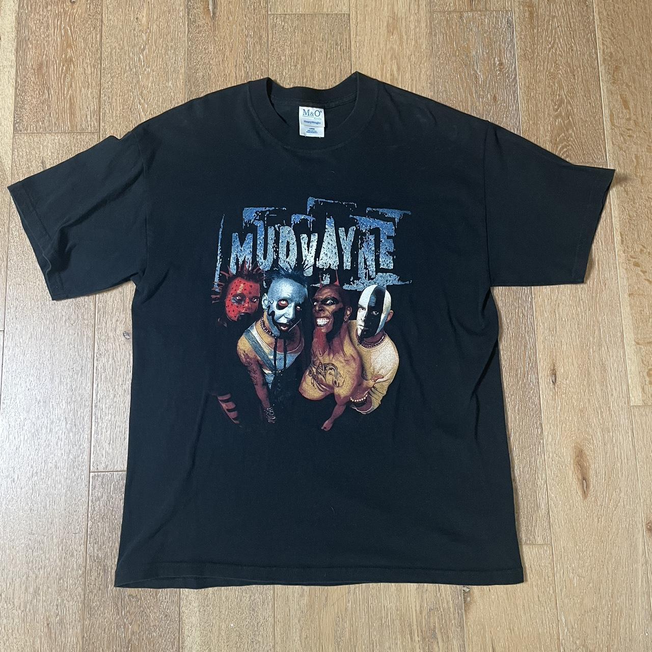 Vintage Mudvayne tee with band graphic on front and | Depop