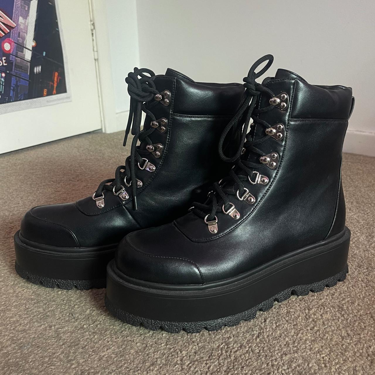 Koi Footwear Hydra Black Platform Boots 🖤 Size 9UK... Depop