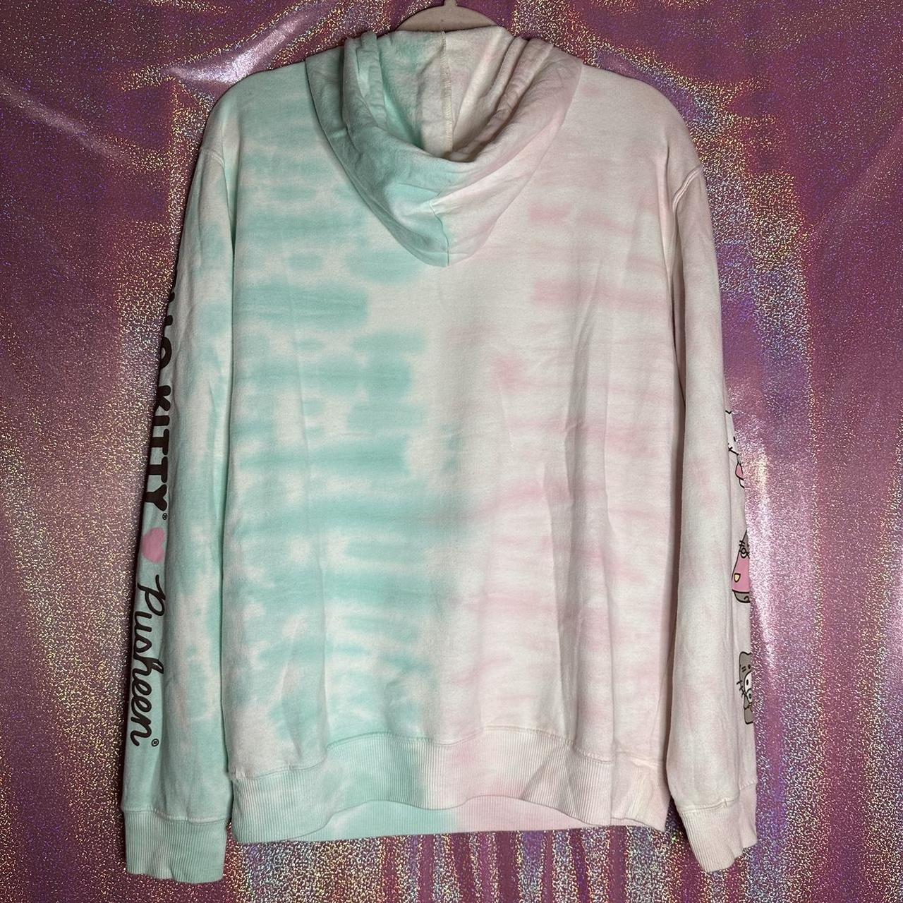 Hello Kitty x Pusheen Split Tie-Dye Hoodie (SOLD OUT... - Depop