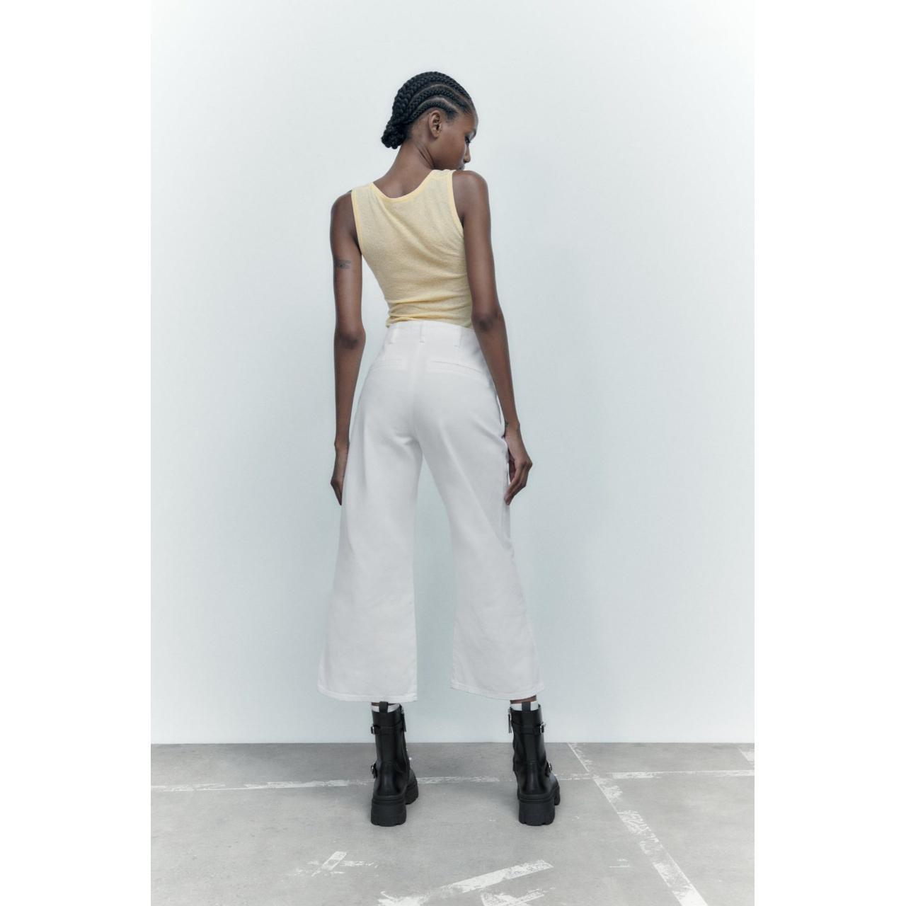 ZARA Girls Collection High Rise Wide Leg Cropped... Depop