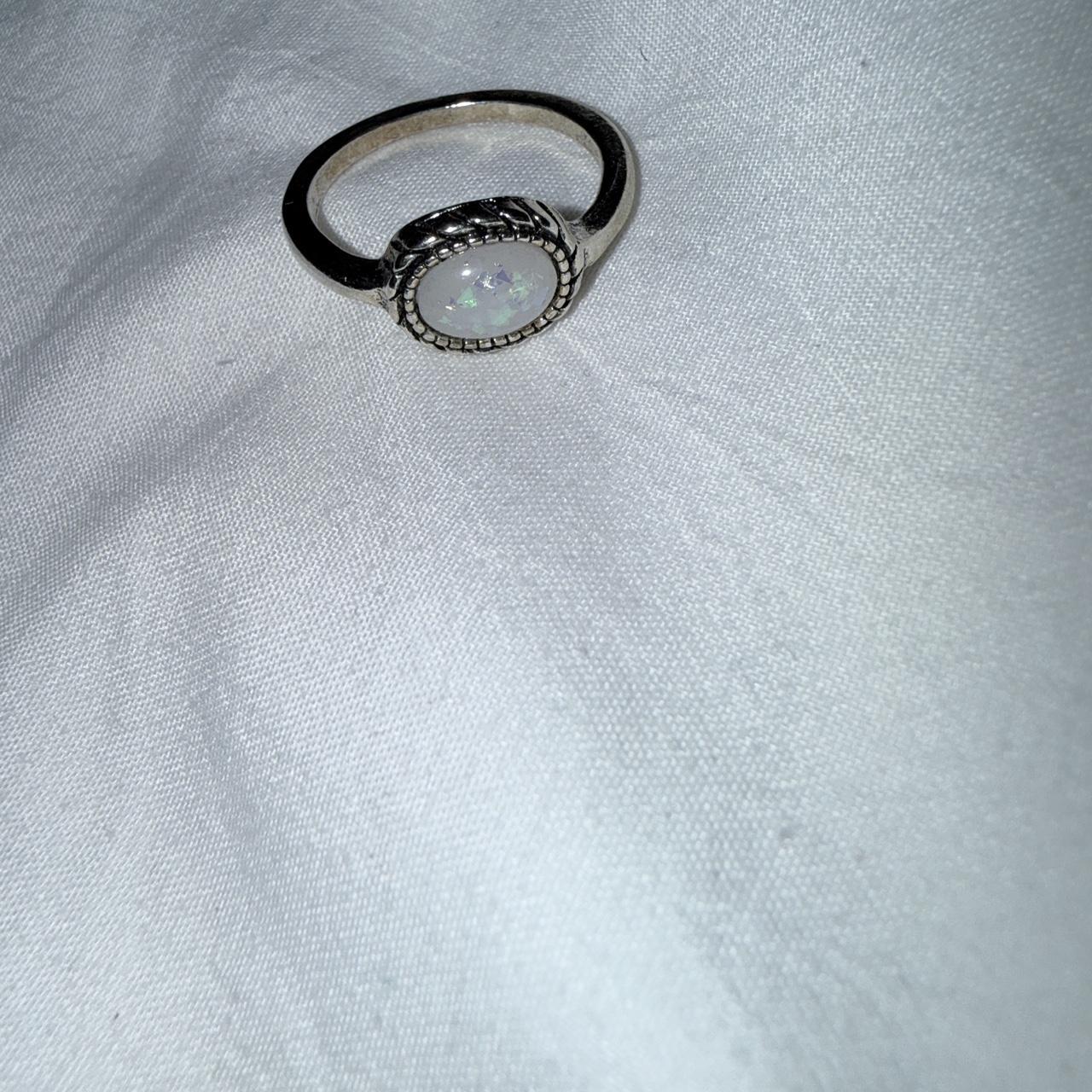 Preloved Women's Ring - Silver – Silver Opalite r… - image 1