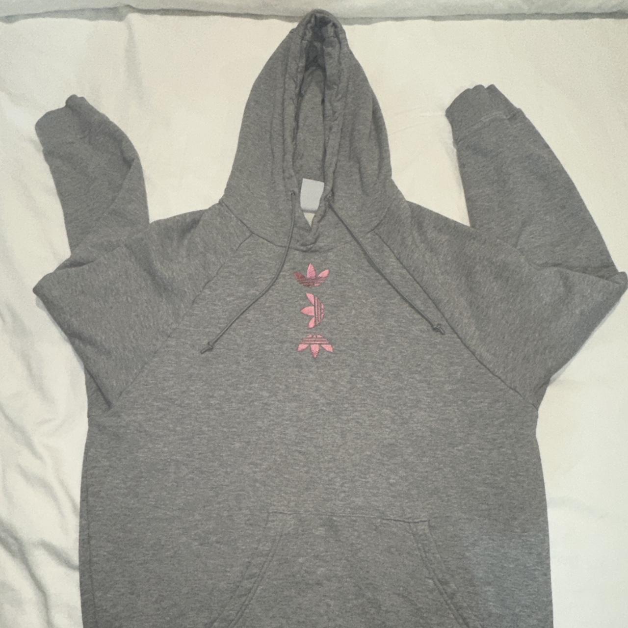 Adidas grey hoodie with logo Great condition, cozy... - Depop