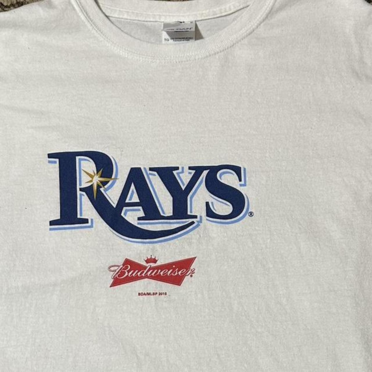 Vintage Tampa Bay Rays Tee shirt 2009 Blue Graphic - Depop