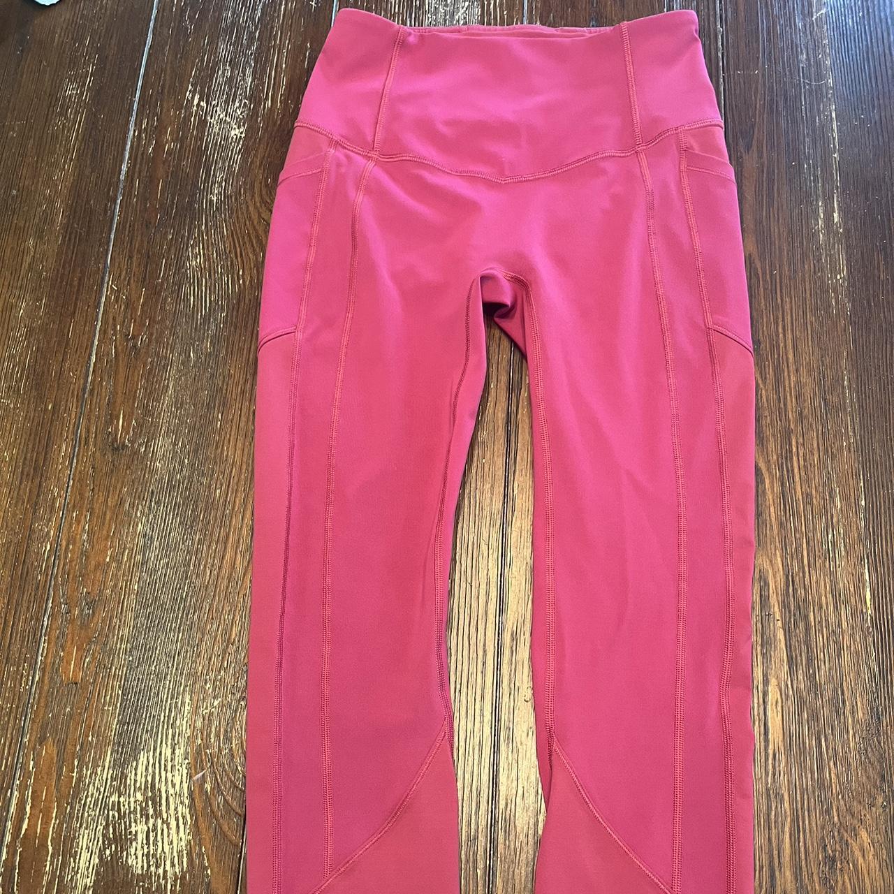 Lululemon size 4 pink leggings - Depop