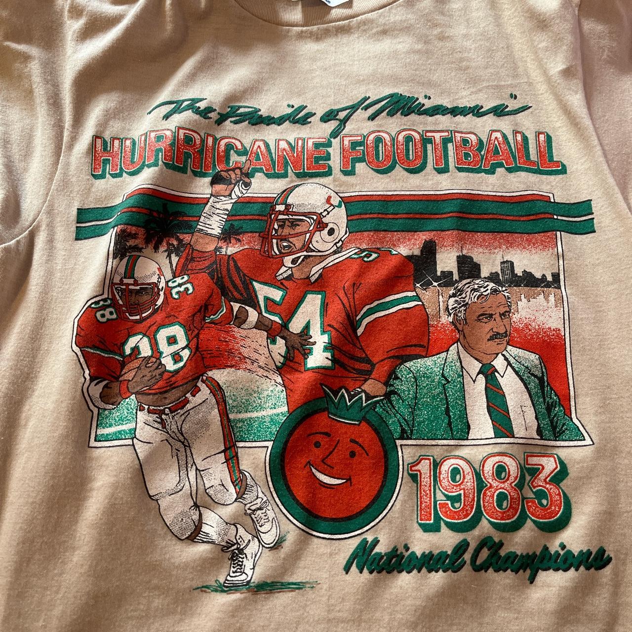 Vintage Miami hurricanes starter double sided shirt - Depop
