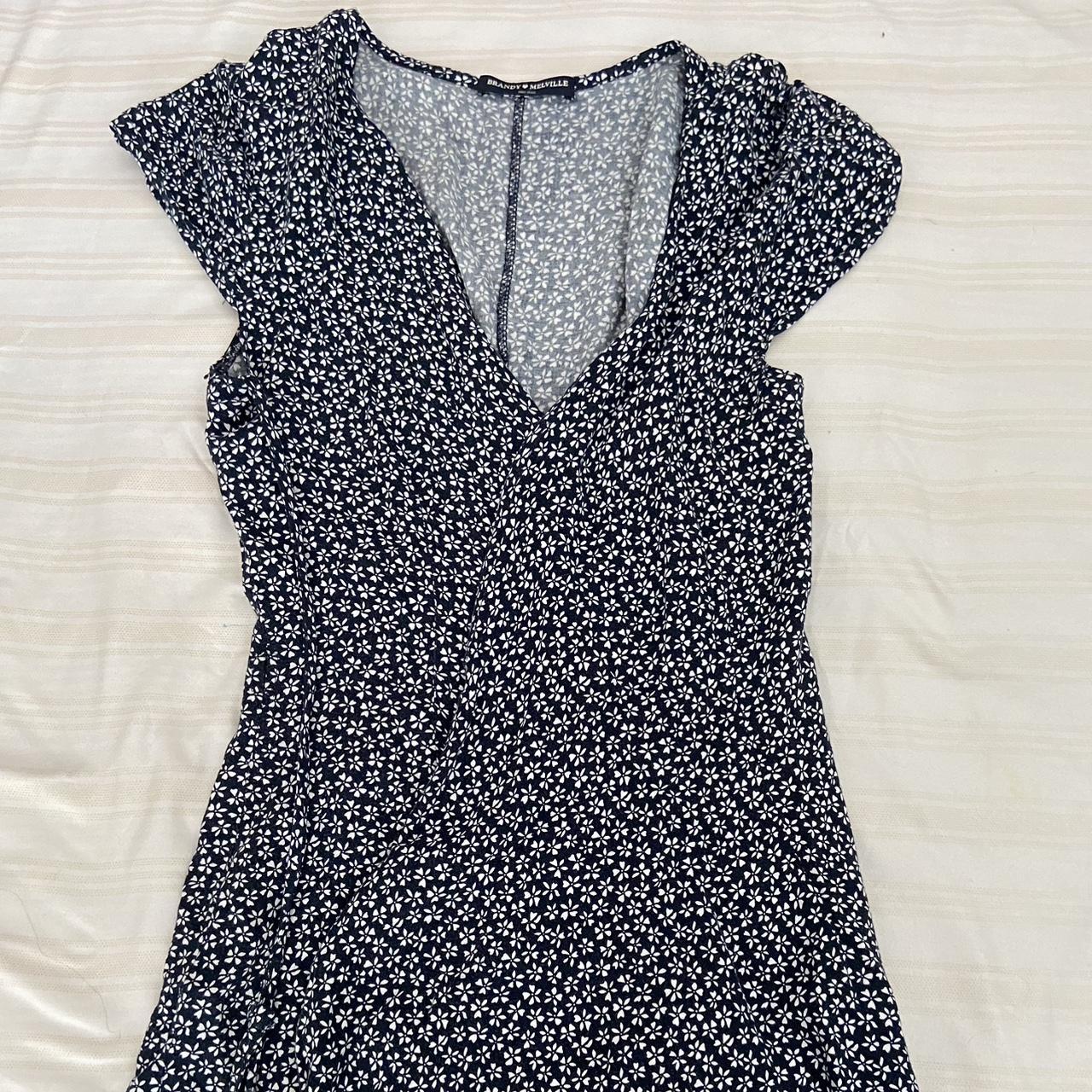 Brandy Melville wrap dress V neck Floral My cat... Depop