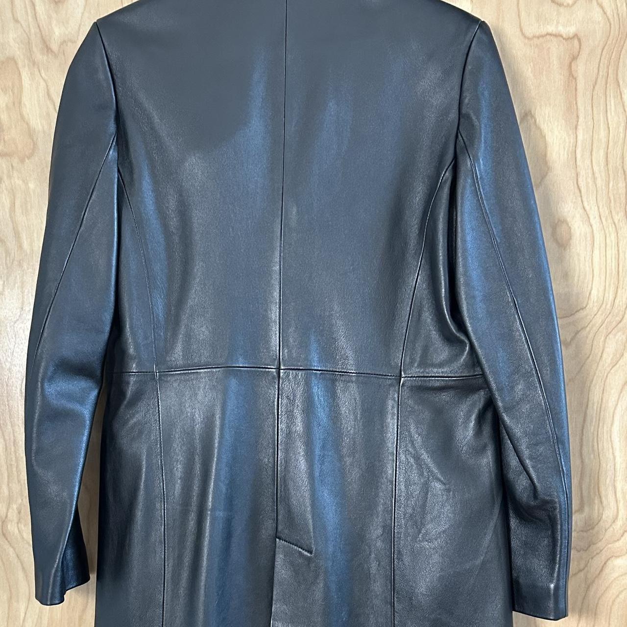 Nour Hammour Gotham black leather coat, size 40 | Depop