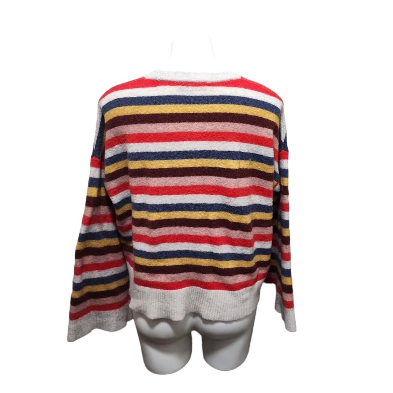 Cardiff striped crewneck 2024 sweater in coziest yarn